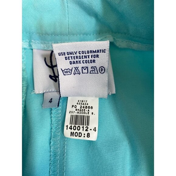 Lilly Pulitzer Nicole Turquoise Cropped Pants Size 4 - Picture 5 of 11